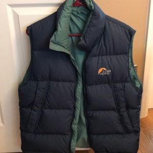 Lowe Alpine reversible blue/green down vest